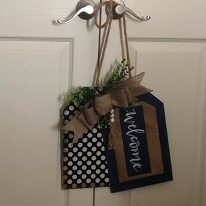 Welcome wood Door sign